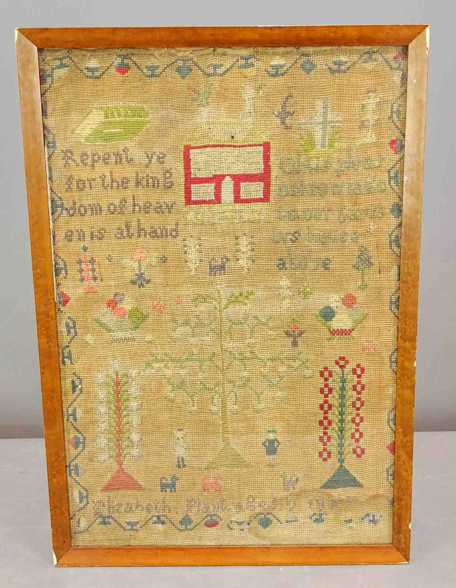 19th c. Needlepoint Sampler (1 of 4)