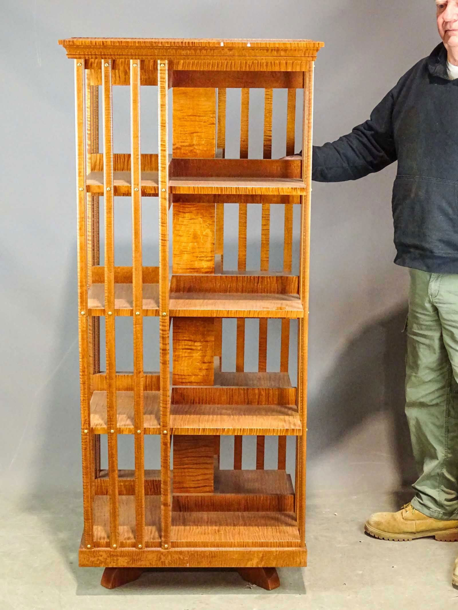 Figured Maple Revolving Bookstand (1 of 7)
