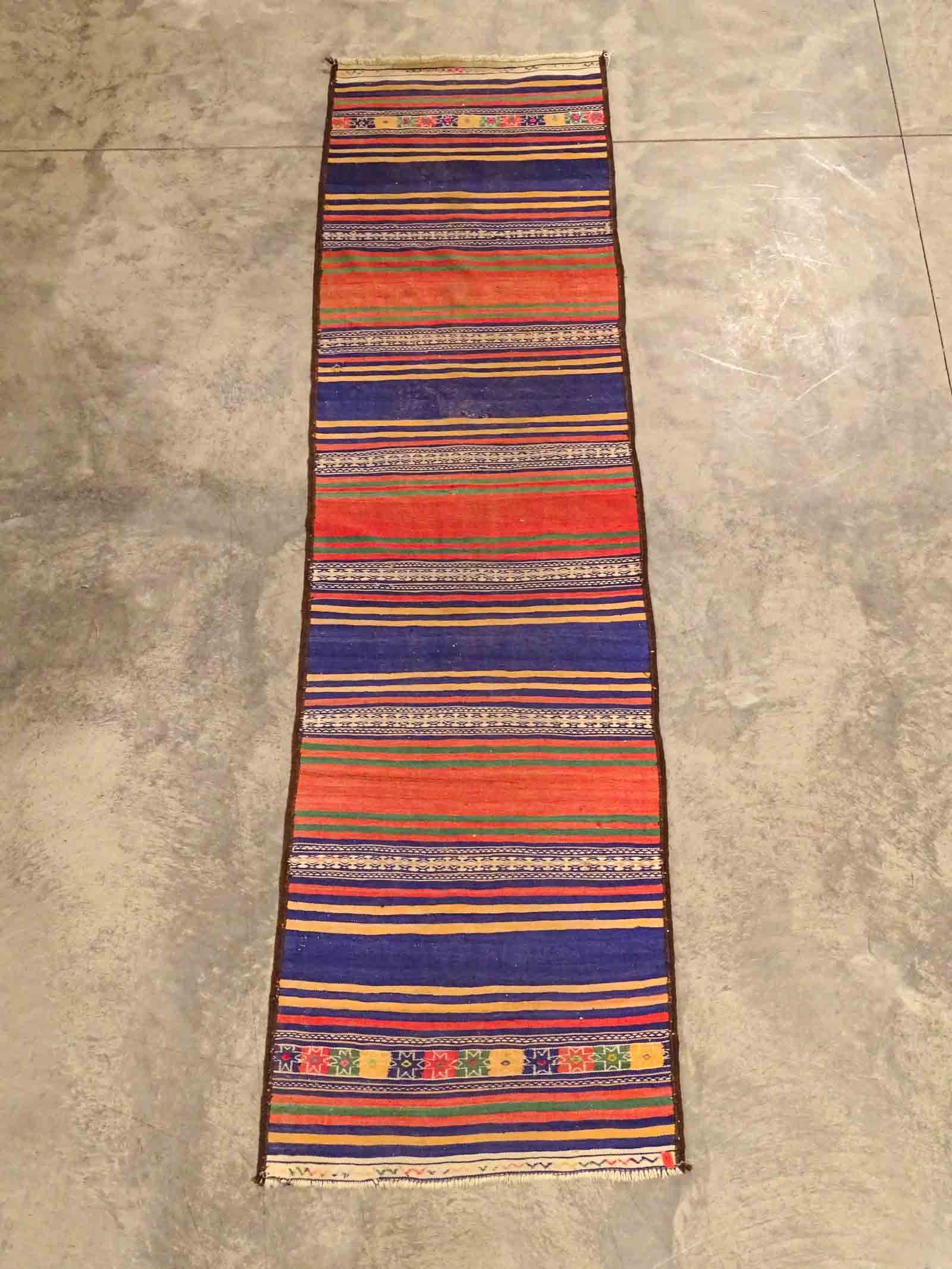 Flatweave Carpet: Flatweave carpet. 33" x 126".