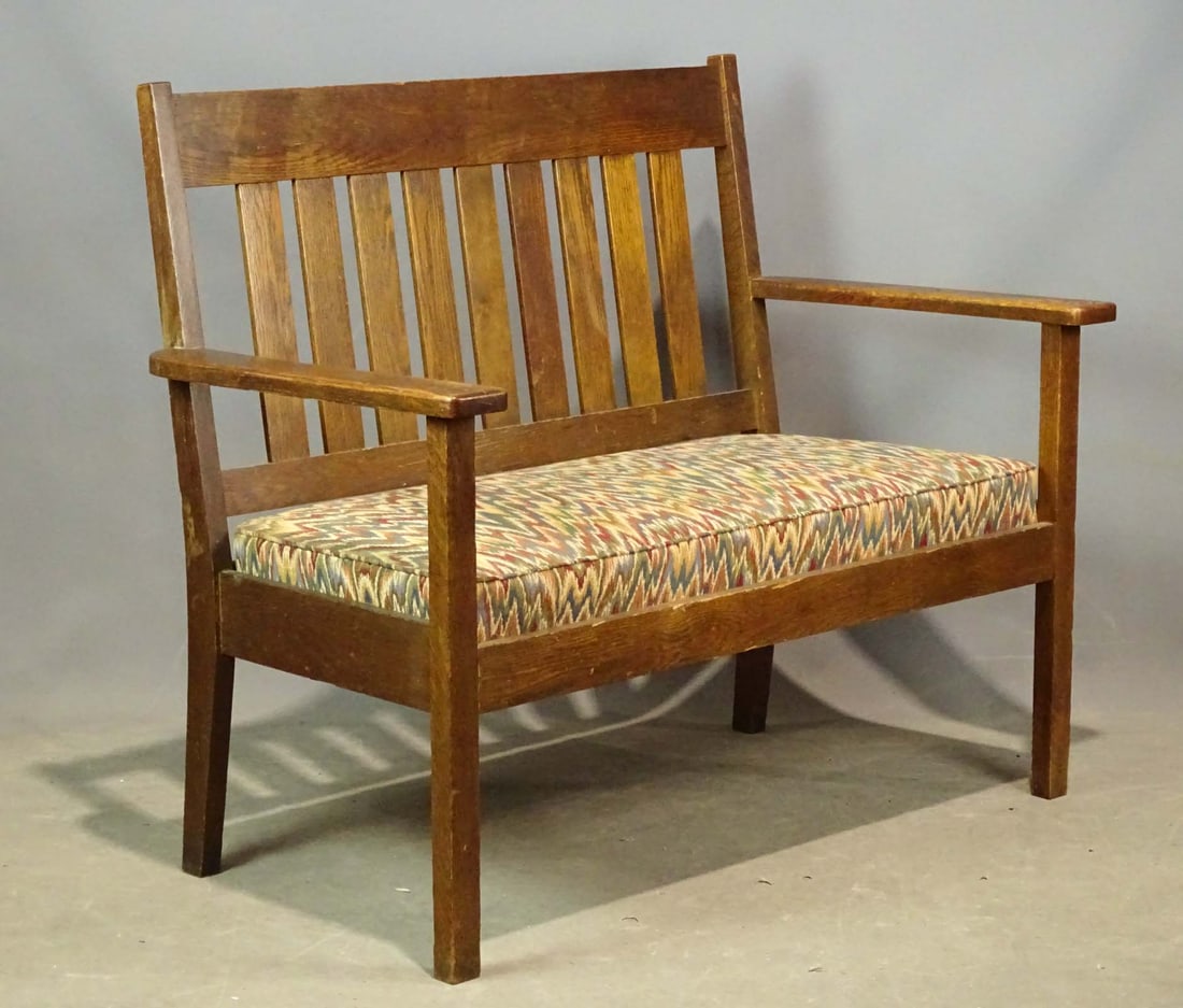 Mission Oak Settee (1 of 5)