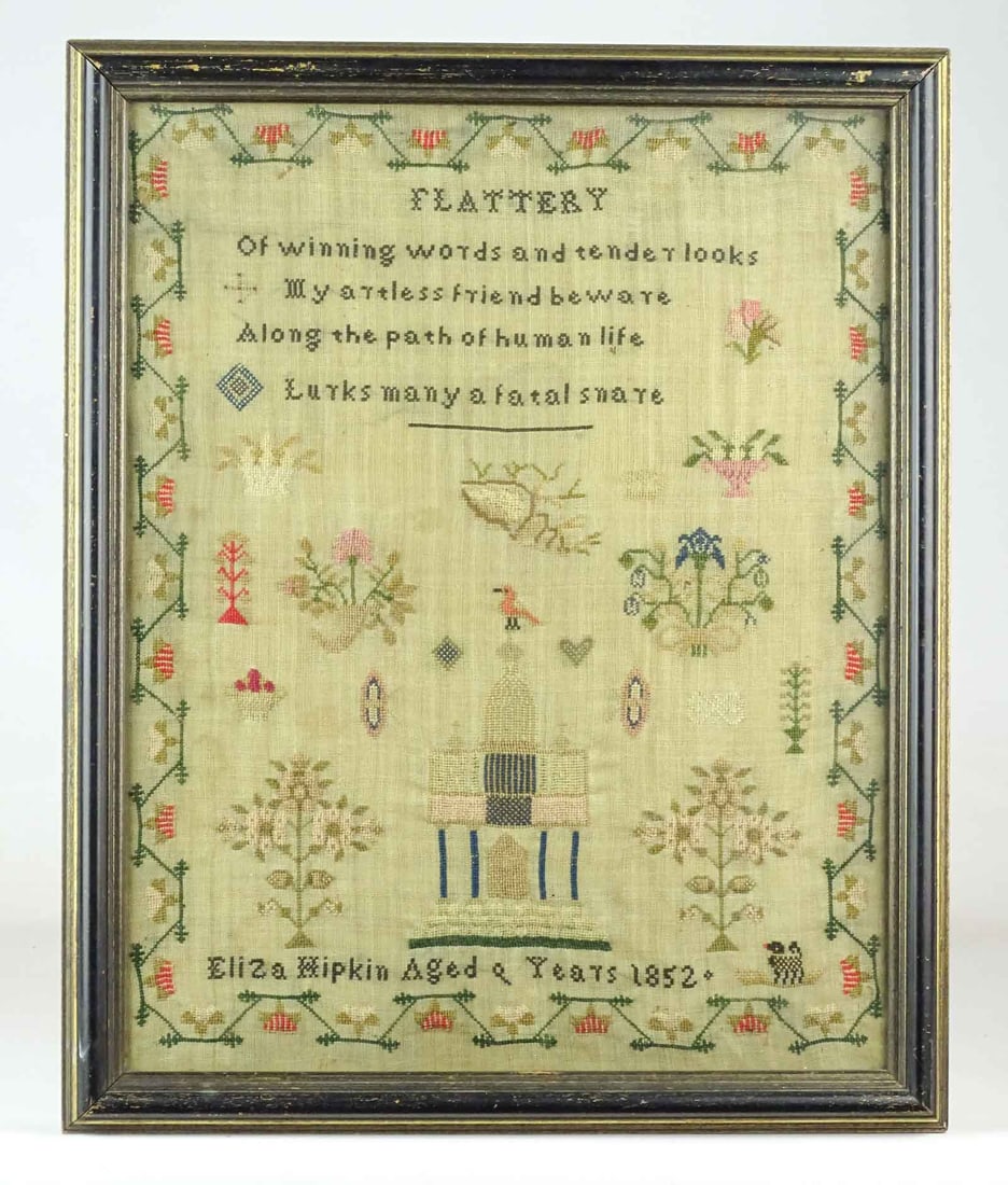 19th c. Needlework Sampler (1 of 4)
