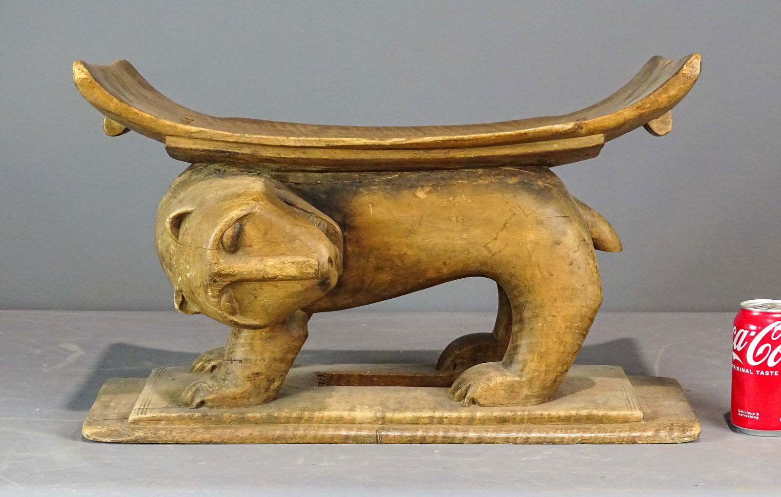 Carved Hardwood Stool (1 of 6)