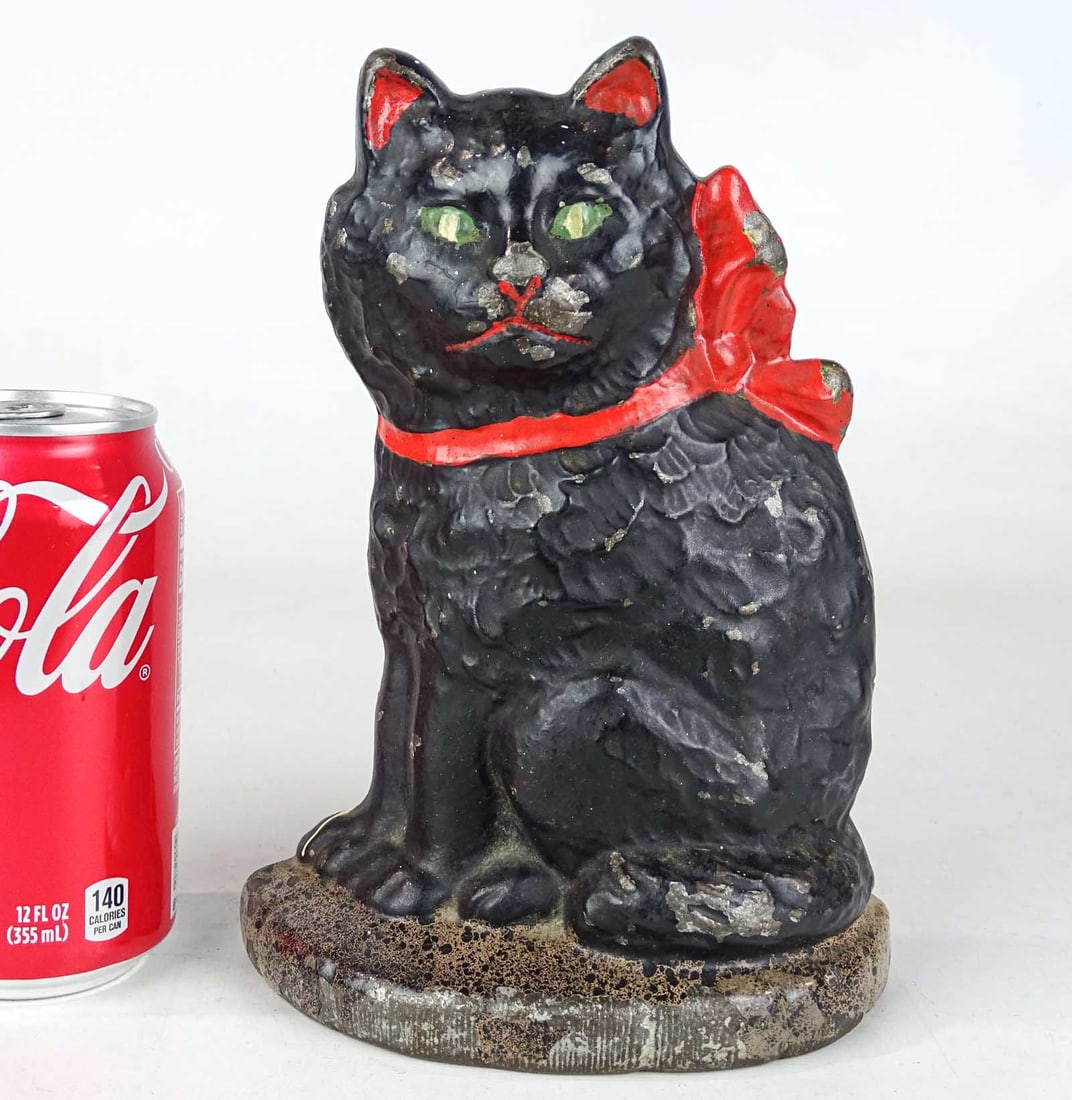 Cat with Bow on Pillow Doorstop (1 of 5)