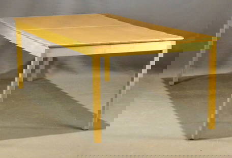 Ian Ingersoll Dining Table: Ian Ingersoll custom dining table with leaf. 94 1/2" x 42 1/4", 29 1/2" Ht., 25" leaf.