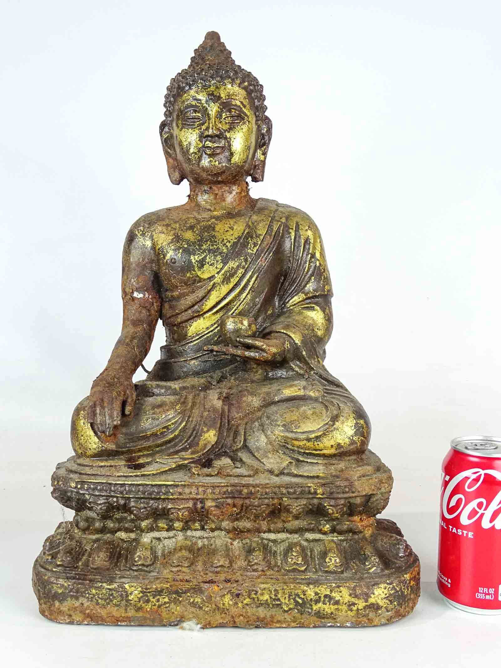 Gilded Iron Buddha Figure (1 of 5)