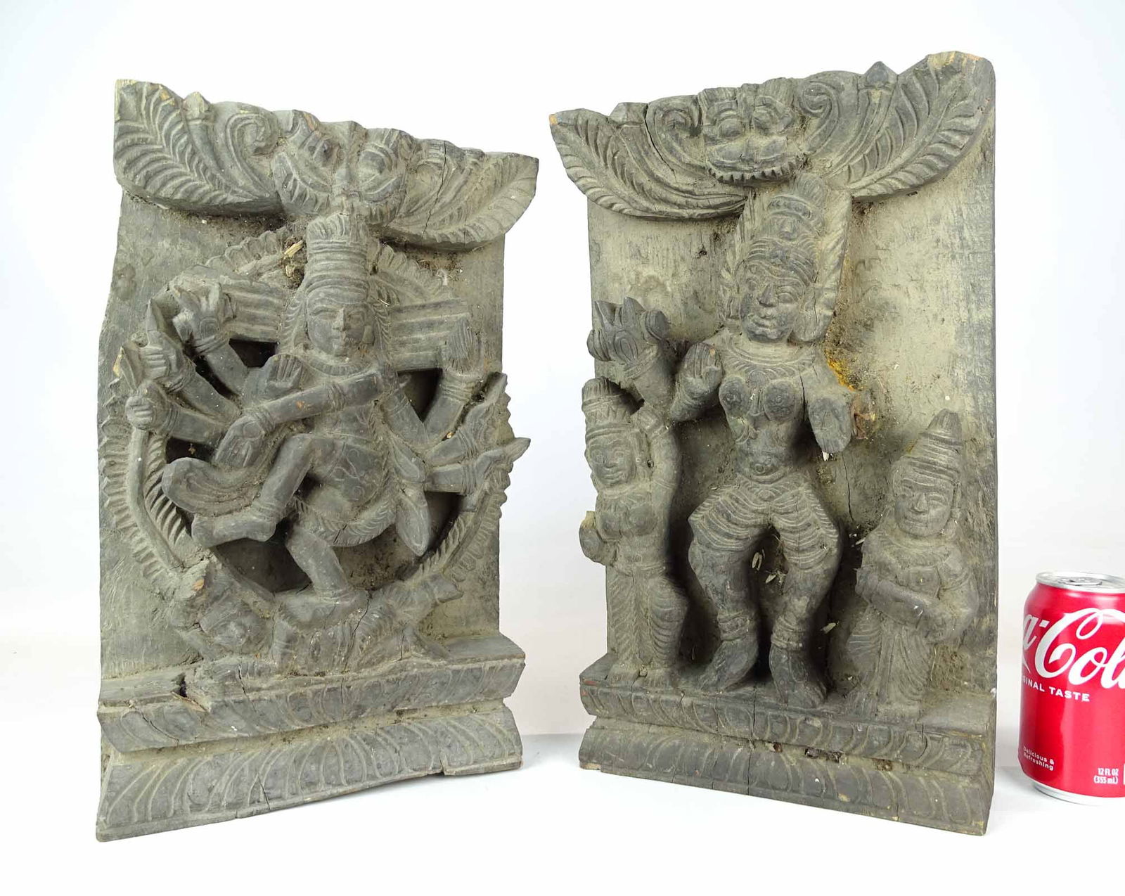 Pair of Ethnic Carved Wooden Panels (1 of 10)