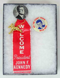 Kennedy Lot: Kennedy 1968 Campaign lot. Case included.