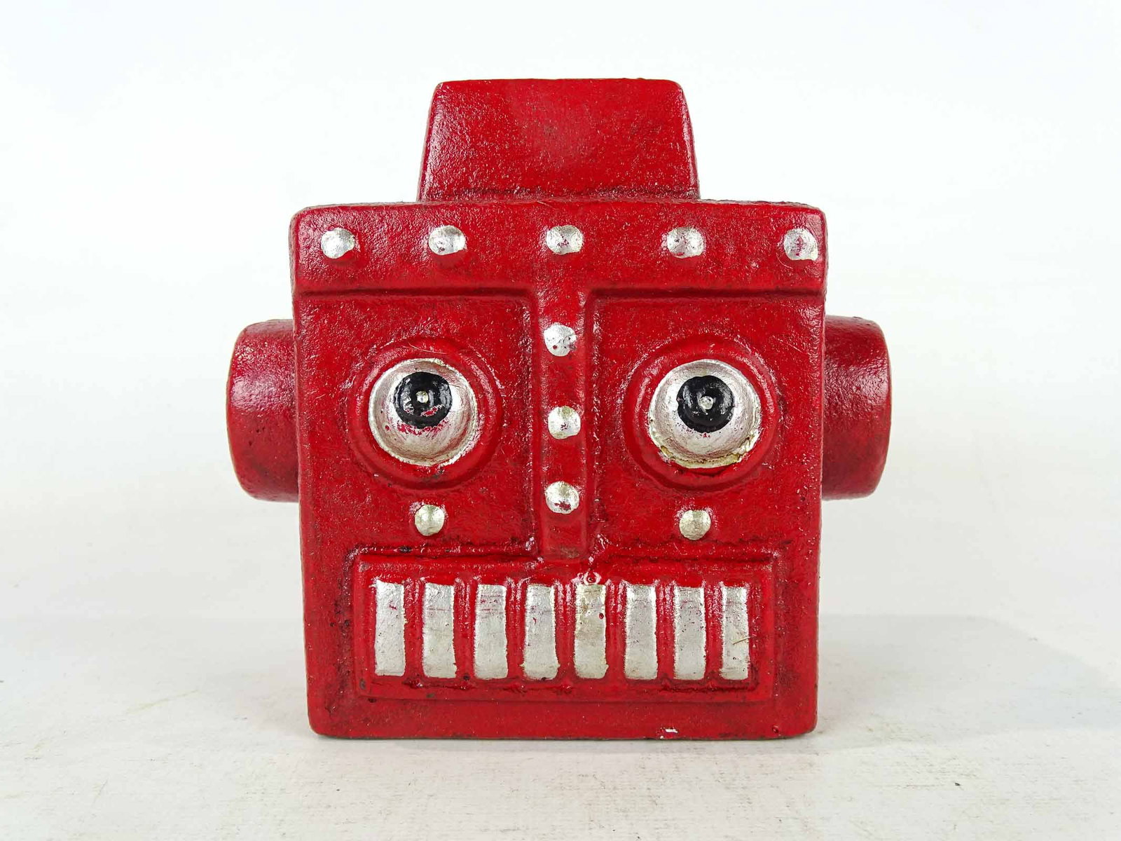 Robot Bank: Cast iron robot bank. 5" Ht..