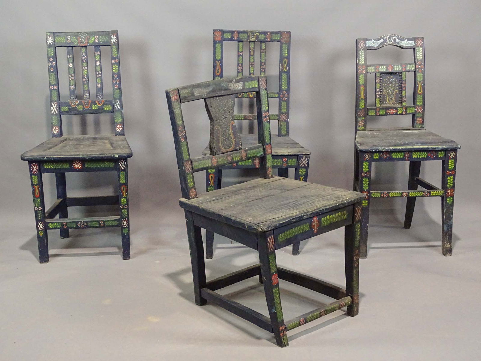 Set of (4) 19th c. Continental Chairs (1 of 7)