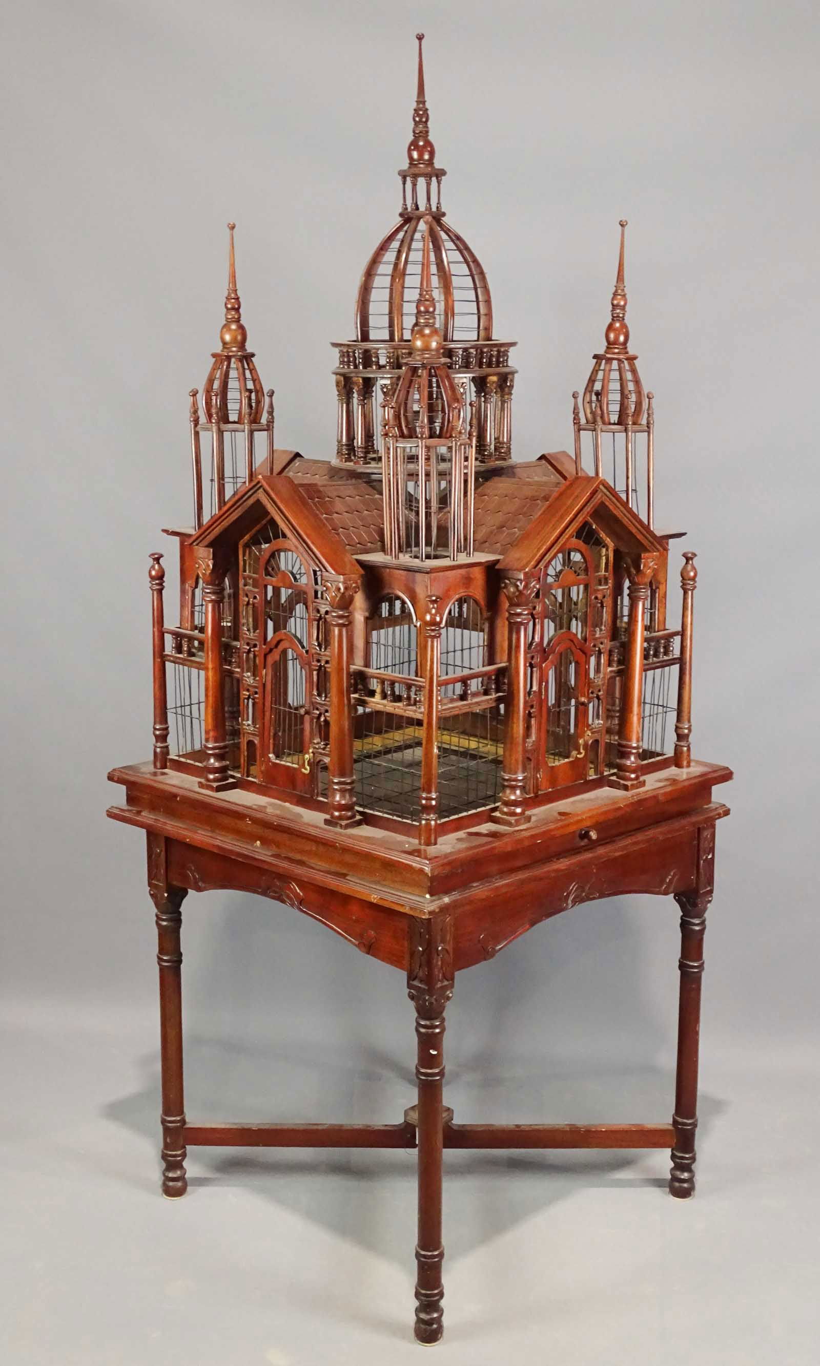 Large Mahogany Birdcage (1 of 8)