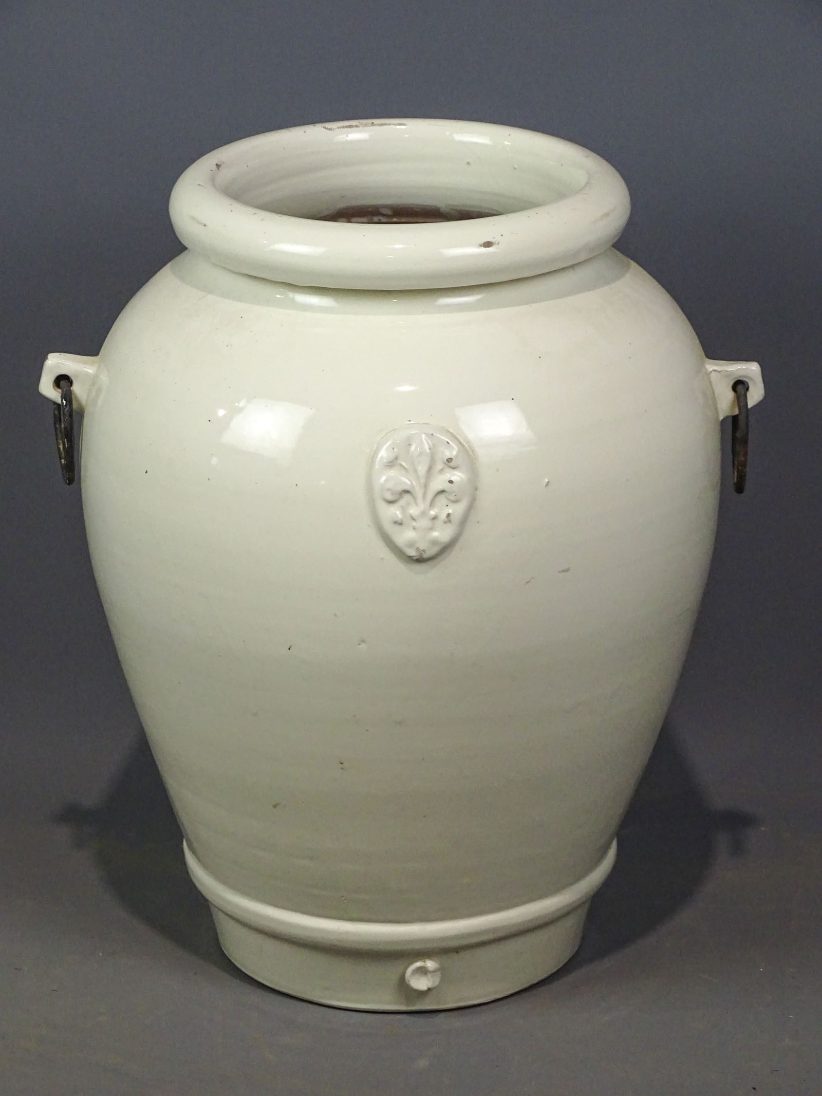 French Jar: French pottery jar. 19" Ht..