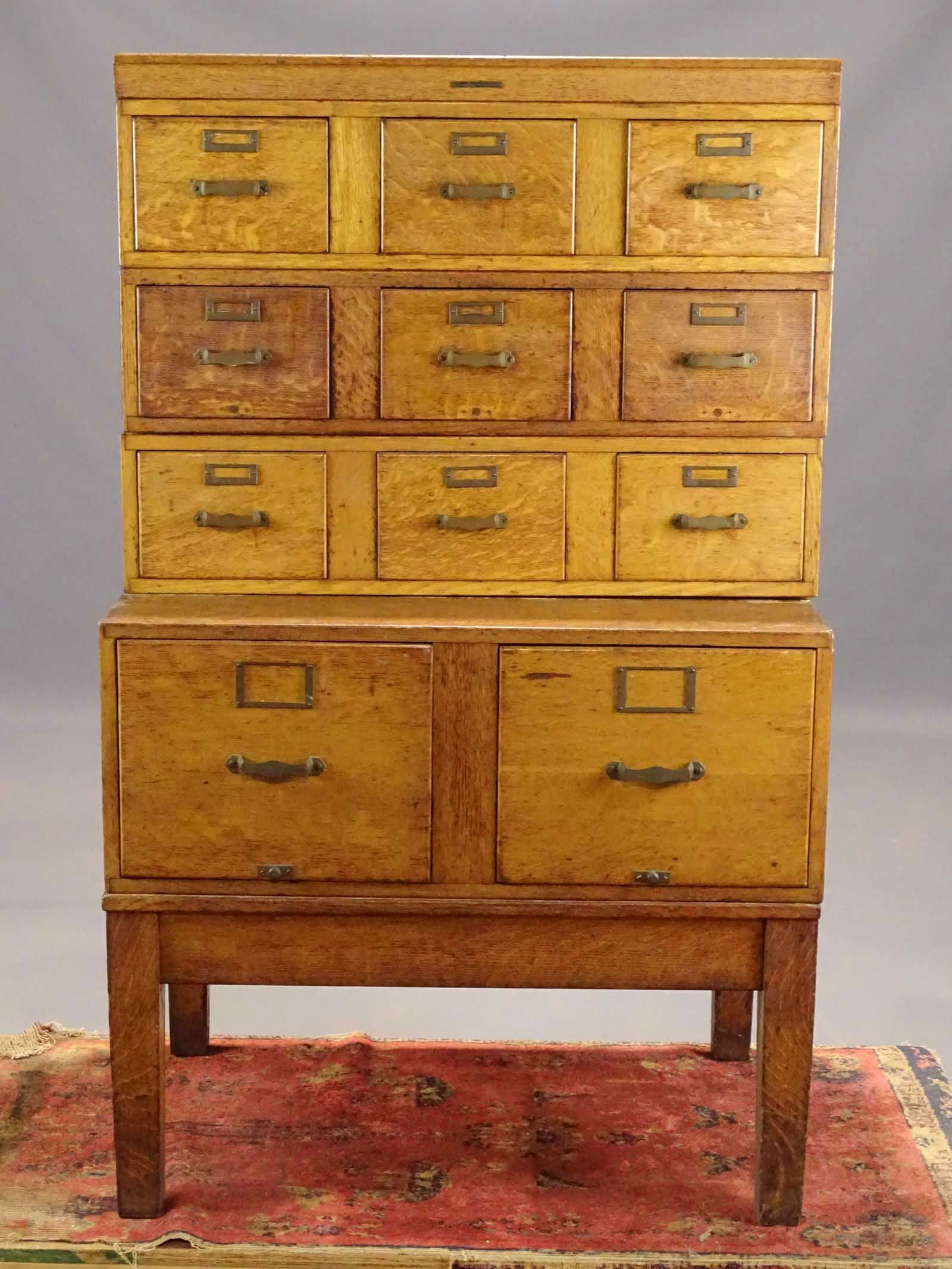 C. 1900 Oak File Cabinet (1 of 5)