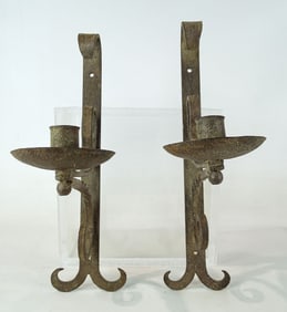 Pair of Wrought Iron Sconces