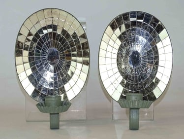 Pair Mirrored Wall Sconces