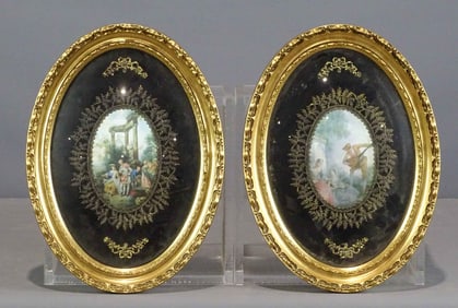 Pair of Decorative Oval Frames