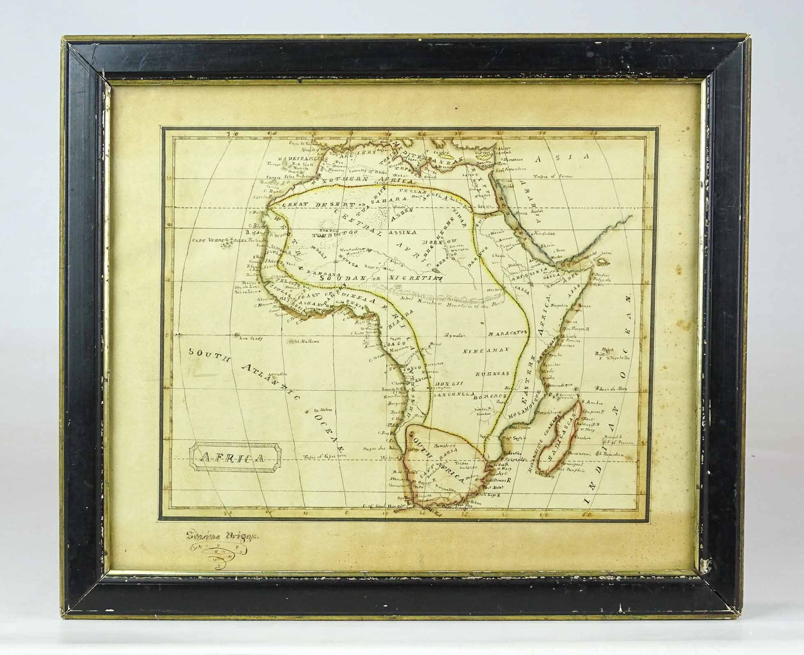 18th c. Hand Drawn Map of Africa (1 of 6)