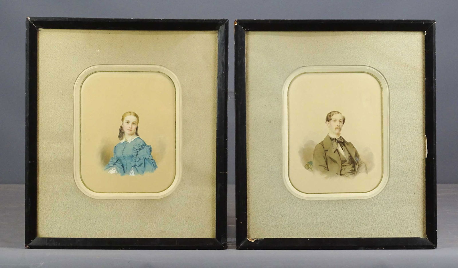 Pair 19th c. English School Portraits (1 of 8)