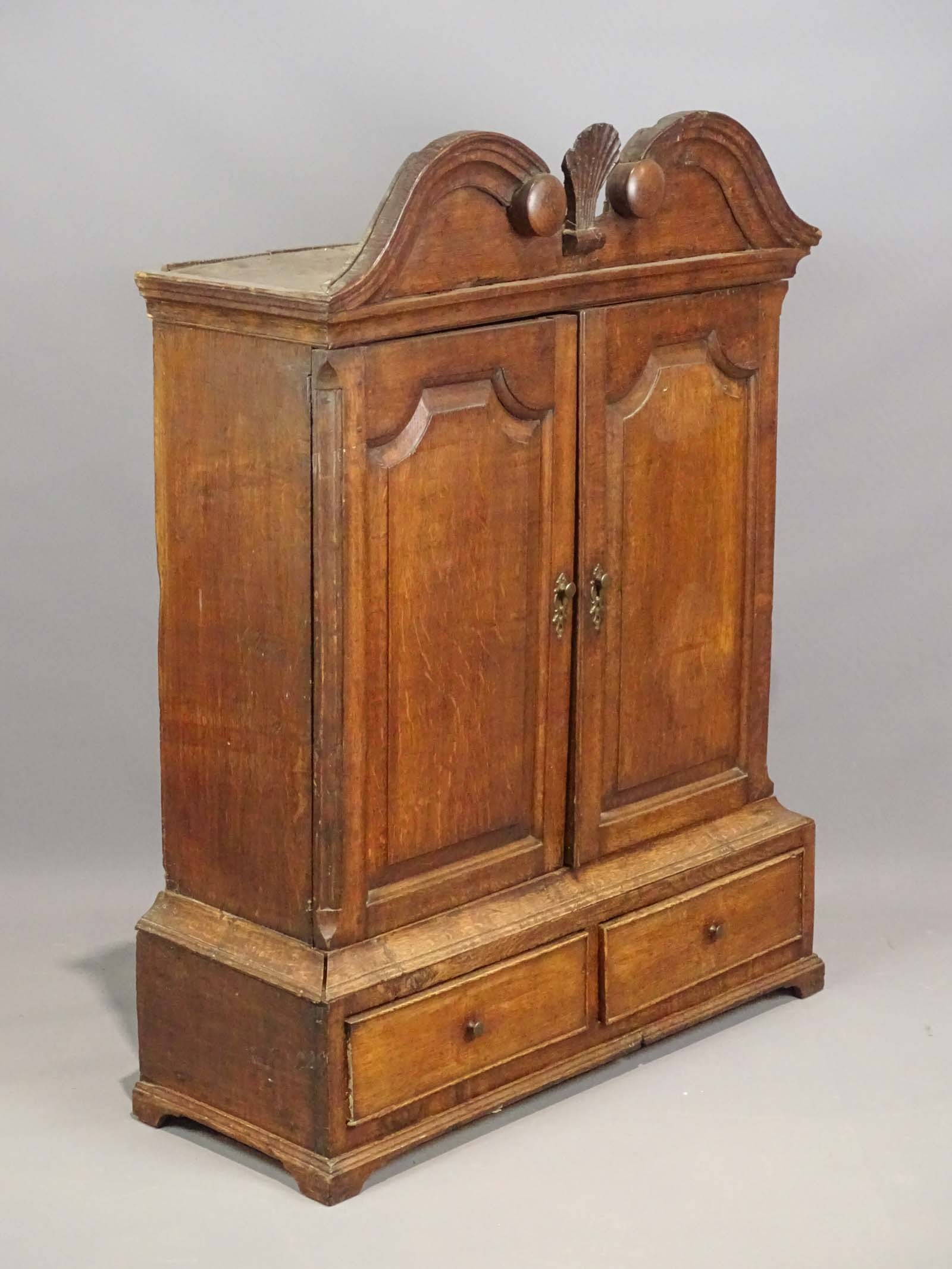 19th c. English Diminutive Book Case: 19th c. English oak diminutive book case. 32" x 12" x 42".