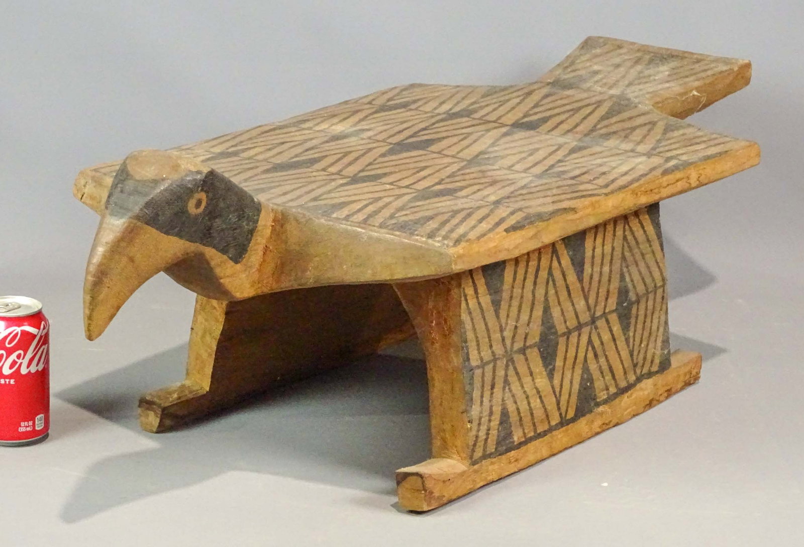Hardwood Bird Bench: Hardwood painted bird bench. 36" x 16" x 13".