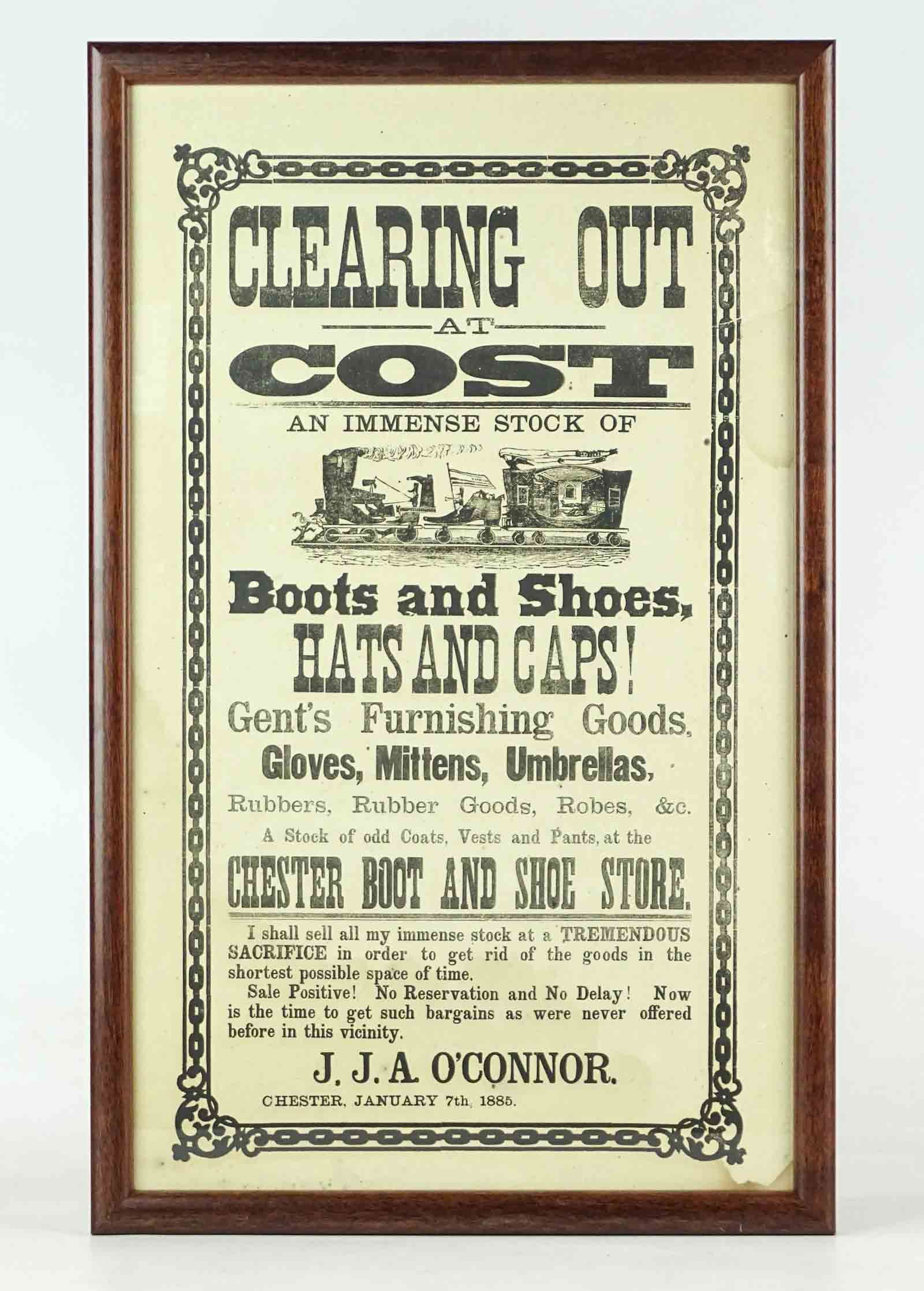 19th c. Framed Broadside (1 of 6)