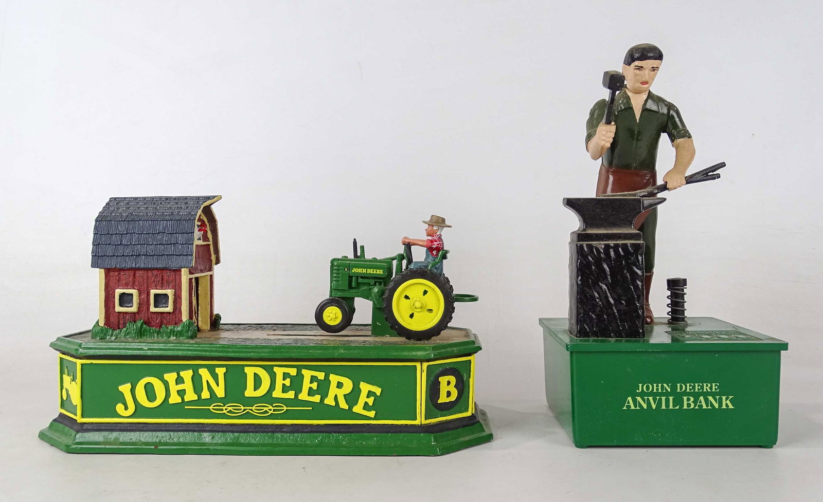 John Deere Banks: Lot (2) John Deere banks.