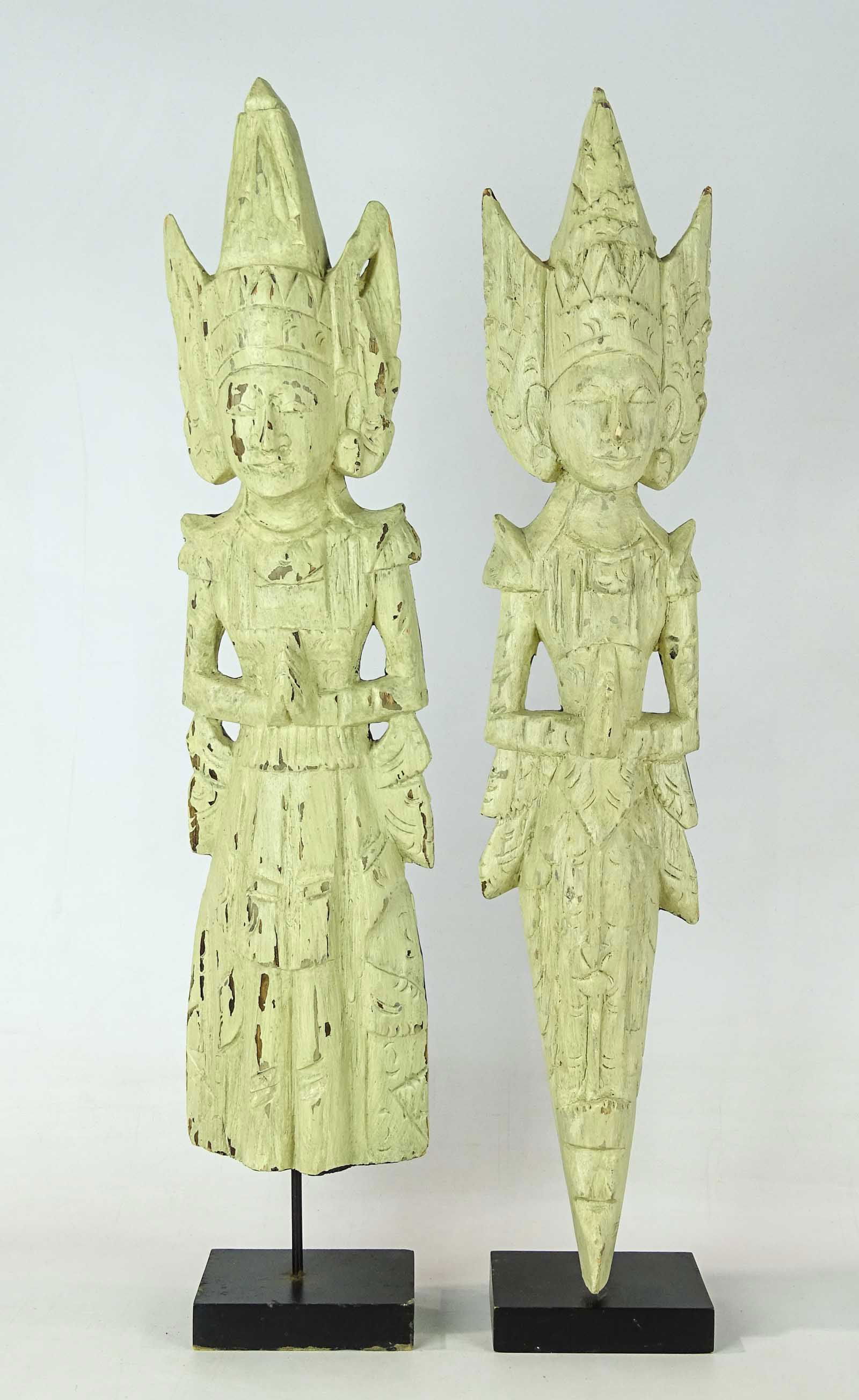 Asian Carved Figures Pair (1 of 7)