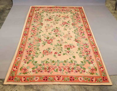 Wool Rug: Wool rug. Labeled "Lynn-Hollyn At Home". 5' 6" x 8' 6".