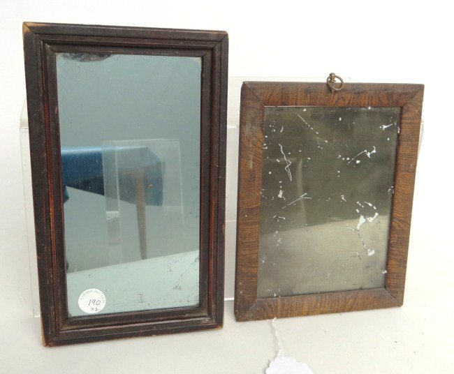 Mirrors: Lot two 19th c . mirrors in old surface.