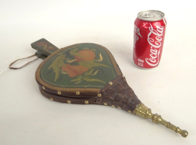 19th c. Bellows: 19th c. New England painted bellows (new leather).