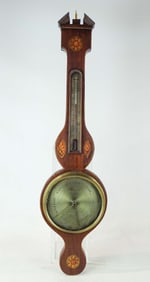 19th c. English Mahogany Barometer