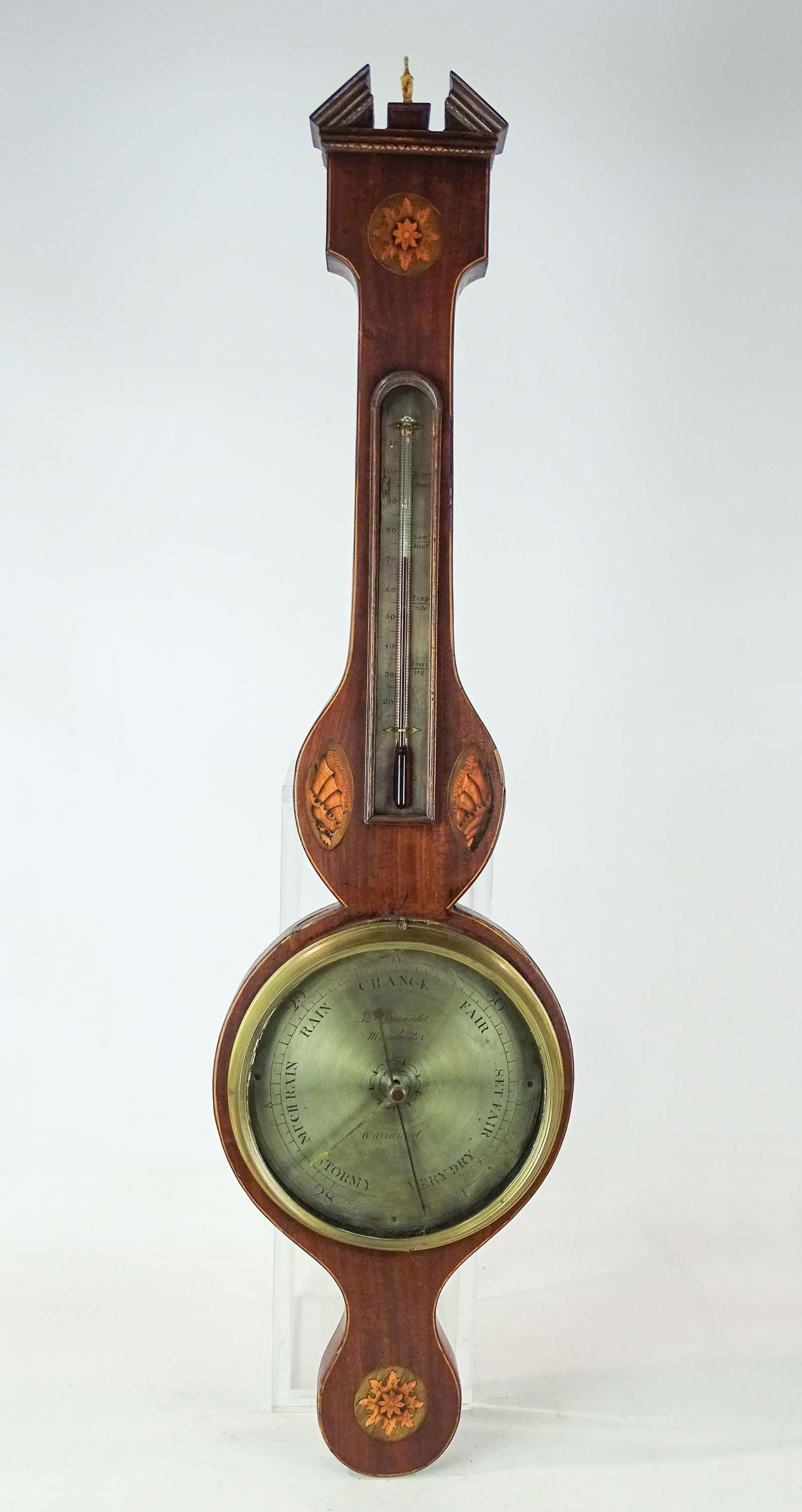 19th c. English Mahogany Barometer (1 of 12)