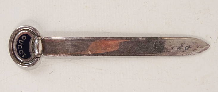 Gucci Letter Opener: Gucci letter opener. 7" L.. Marked Made in Italy.