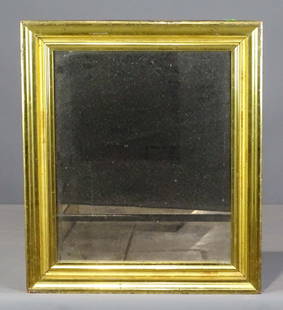 Gilded Frame with Mirror: 19th c. Gilded frame with mirror. 22 1/4" x 19" overall. Provenance: Ed and Anita Holden Collection.