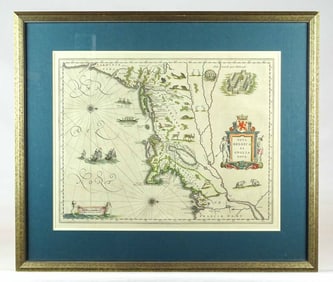 19th c. Framed Map
