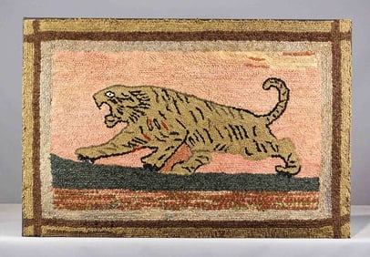 Tiger Hooked Rug
