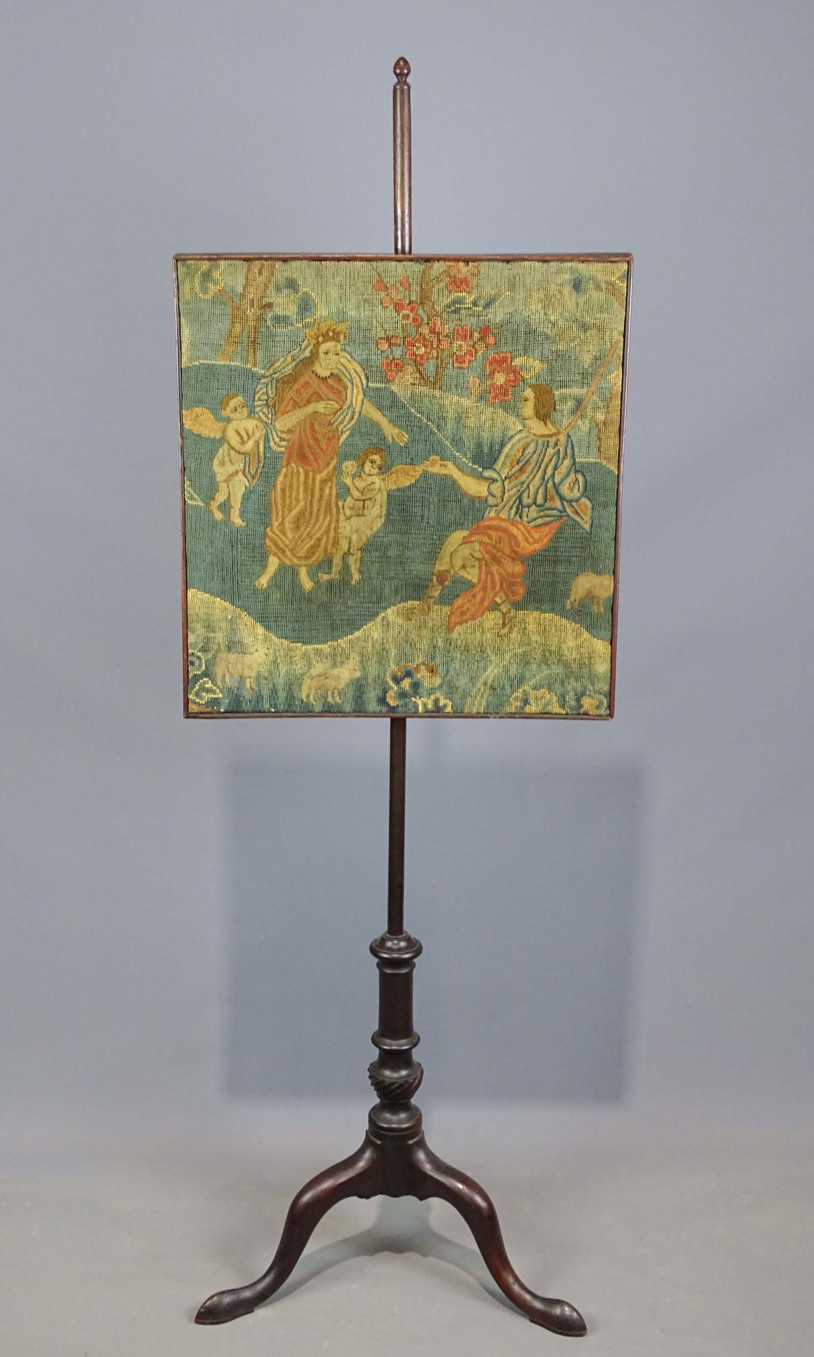 18th c. Mahogany Pole Screen (1 of 5)