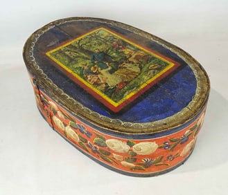 19th c. Painted Brides Box