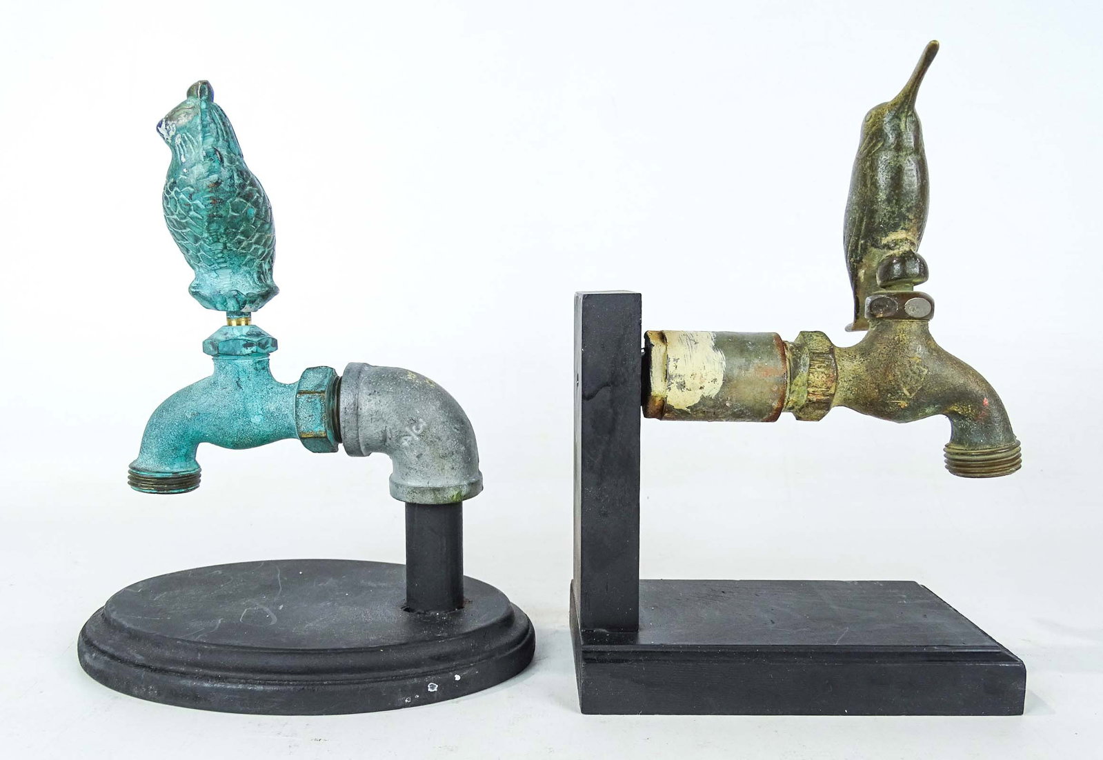 Figural Water Spouts: Lot (2) figural water spouts. 4 1/2" L.. Provenance: Ed and Anita Holden Collection.