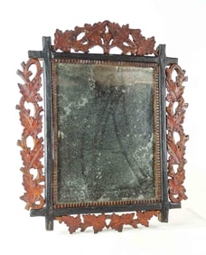19th c. Folk Art Carved Mirror