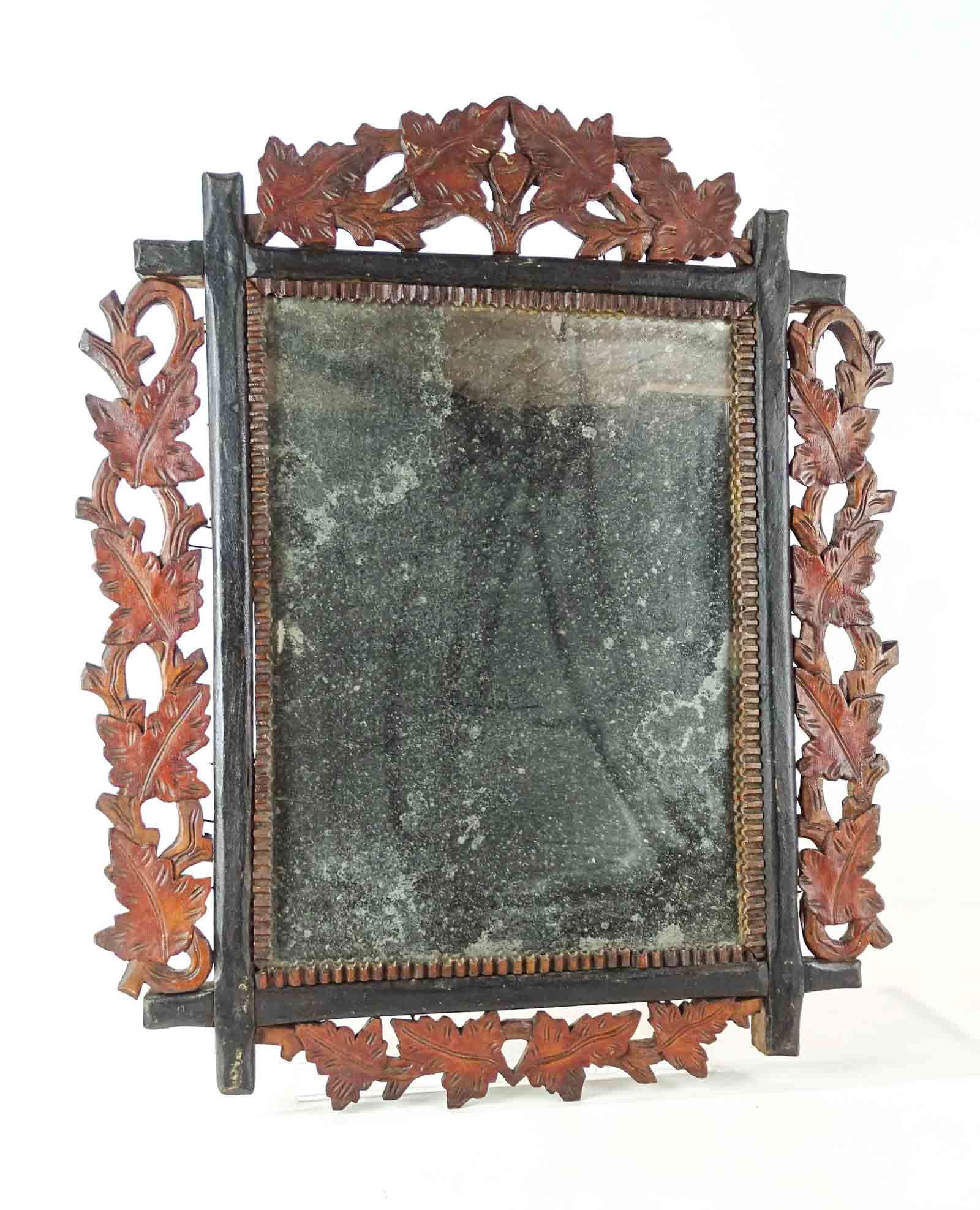 19th c. Folk Art Carved Mirror (1 of 6)