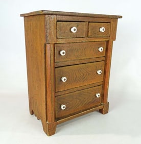 19th c. Table Top Chest of Drawers