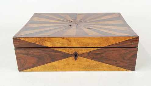 19th c. Mixed Wood Document Box