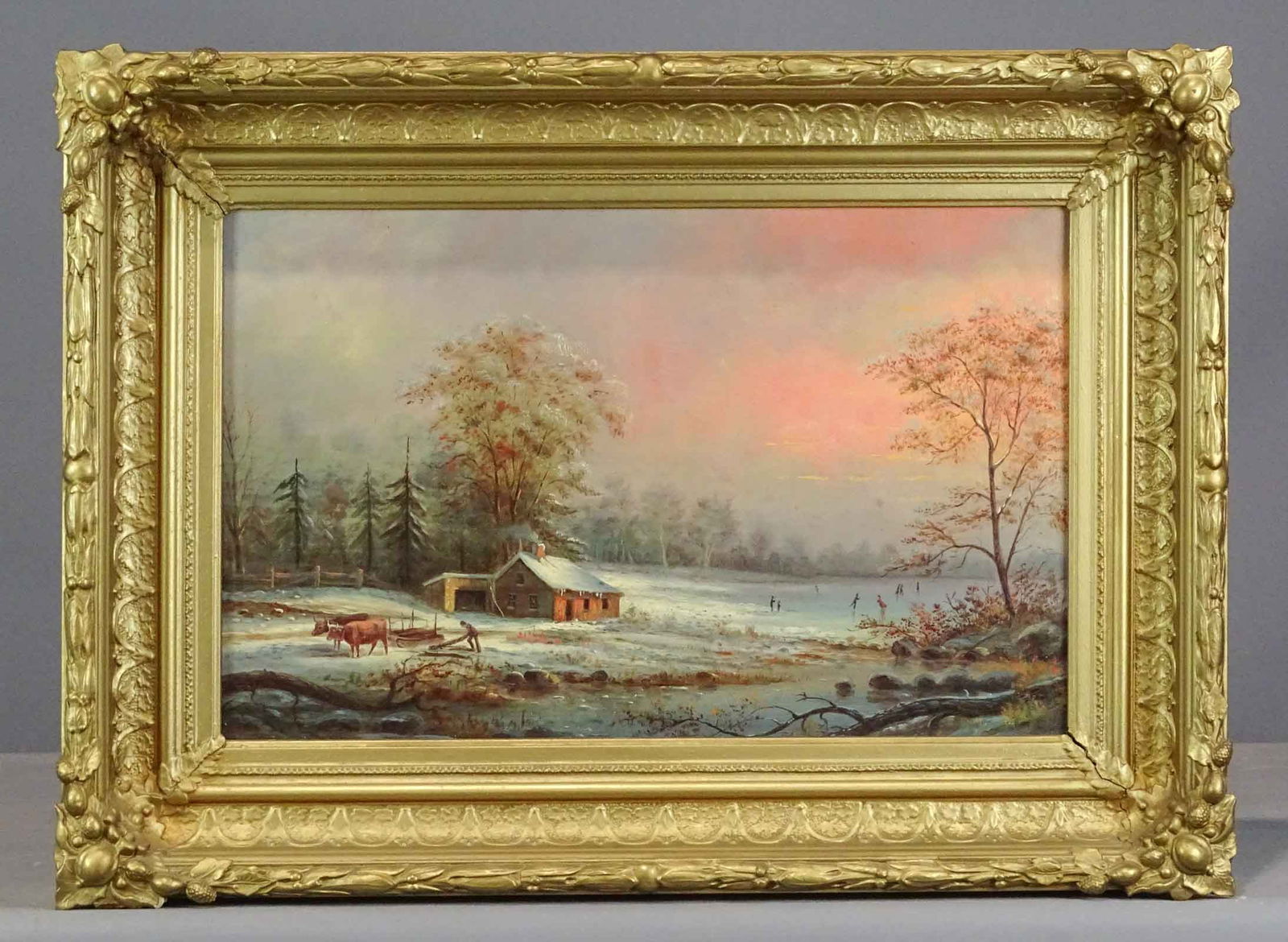 Painting: 19th c. Winter Landscape (1 of 7)