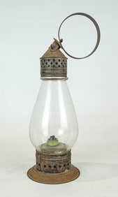 Early Tin and Glass Lantern