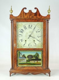 Olcott Cheney Pillar and Scroll Clock