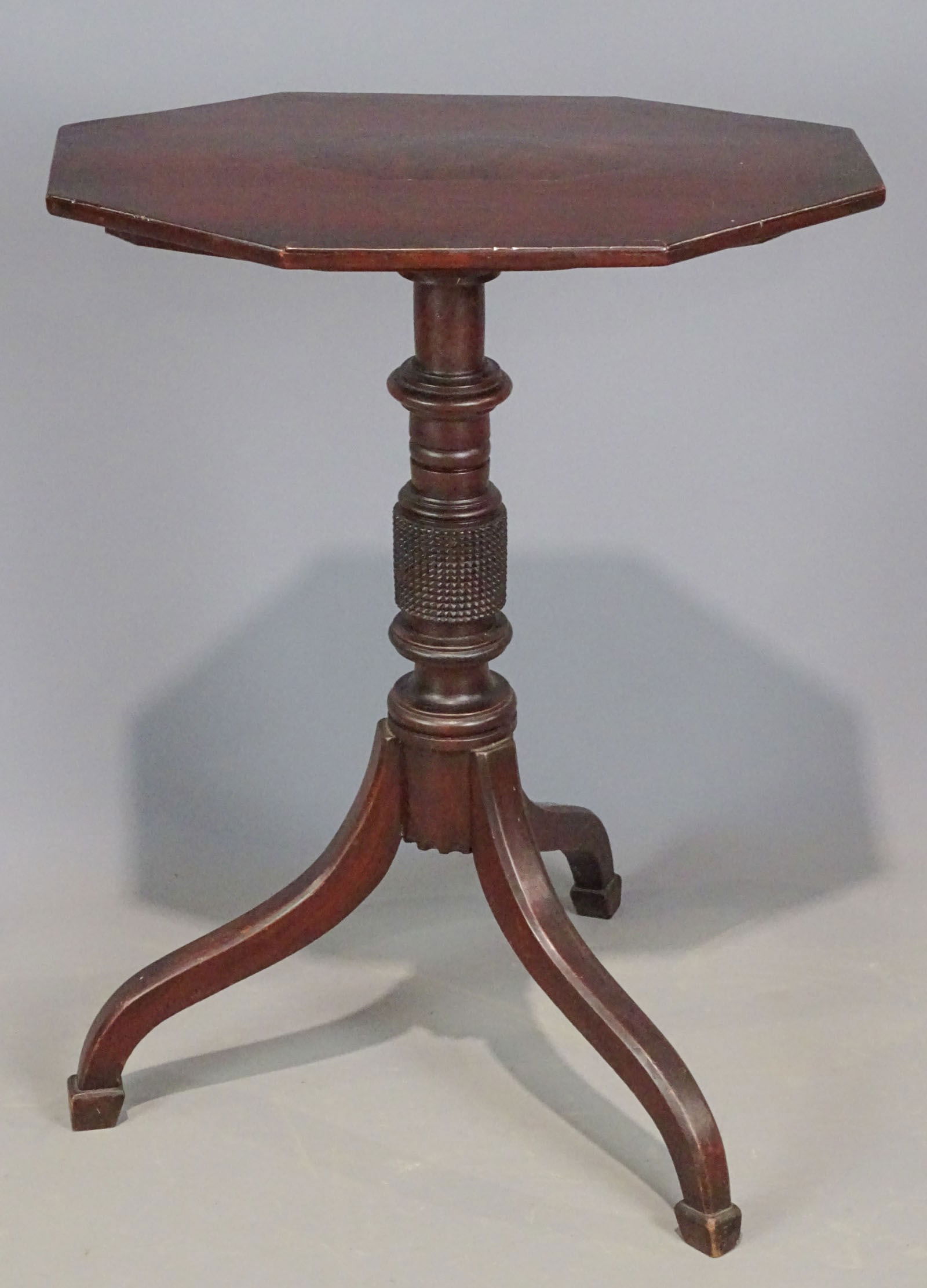 19th c. Carved Mahogany Candlestand (1 of 5)