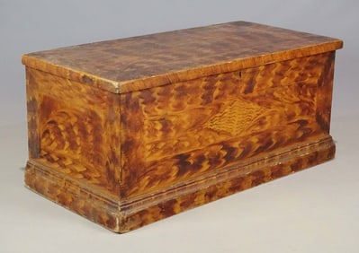 19th c. Paint Decorated Blanket Box