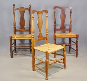 Three 18th c. Queen Anne Chairs