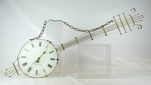 Henri Lagin Mid Century Guitar Clock