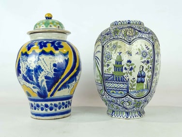 French Delft Vase Lot